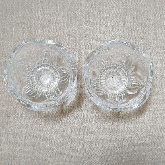 Crystal Tulip Flower Candleholders Votive holder Set of 2 - Picture 4 of 11